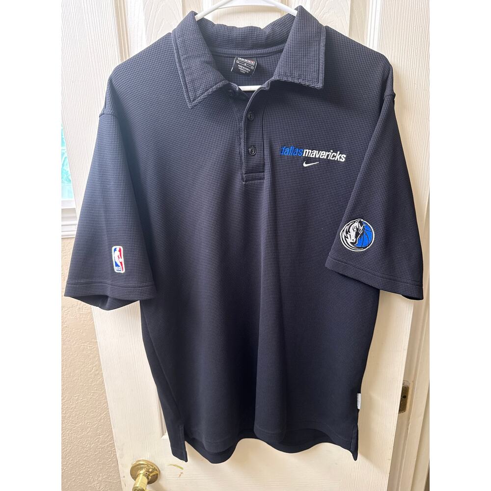 Dallas Mavericks team Nike polo black